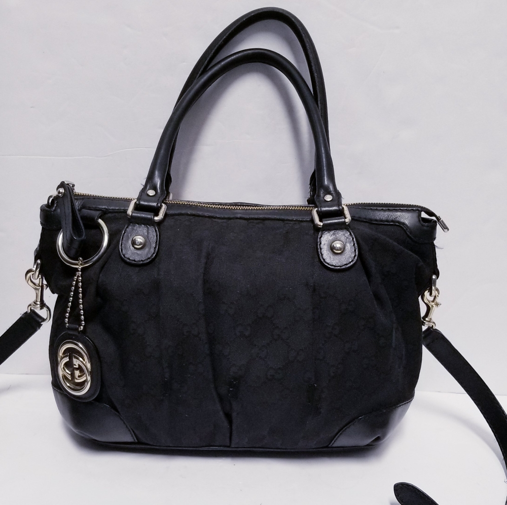 Gucci Sukey Gg Original Canvas Top-Handle Bag